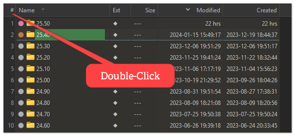 雙擊自動調整列寬