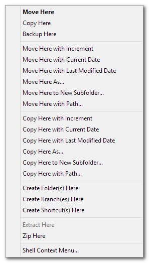 自定義拖放右鍵菜單