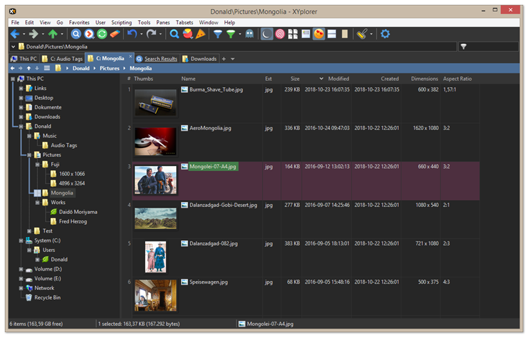 縮略圖詳情視圖